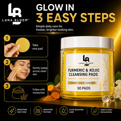 Luna Bloom Turmeric & Kojic Cleansing Pads