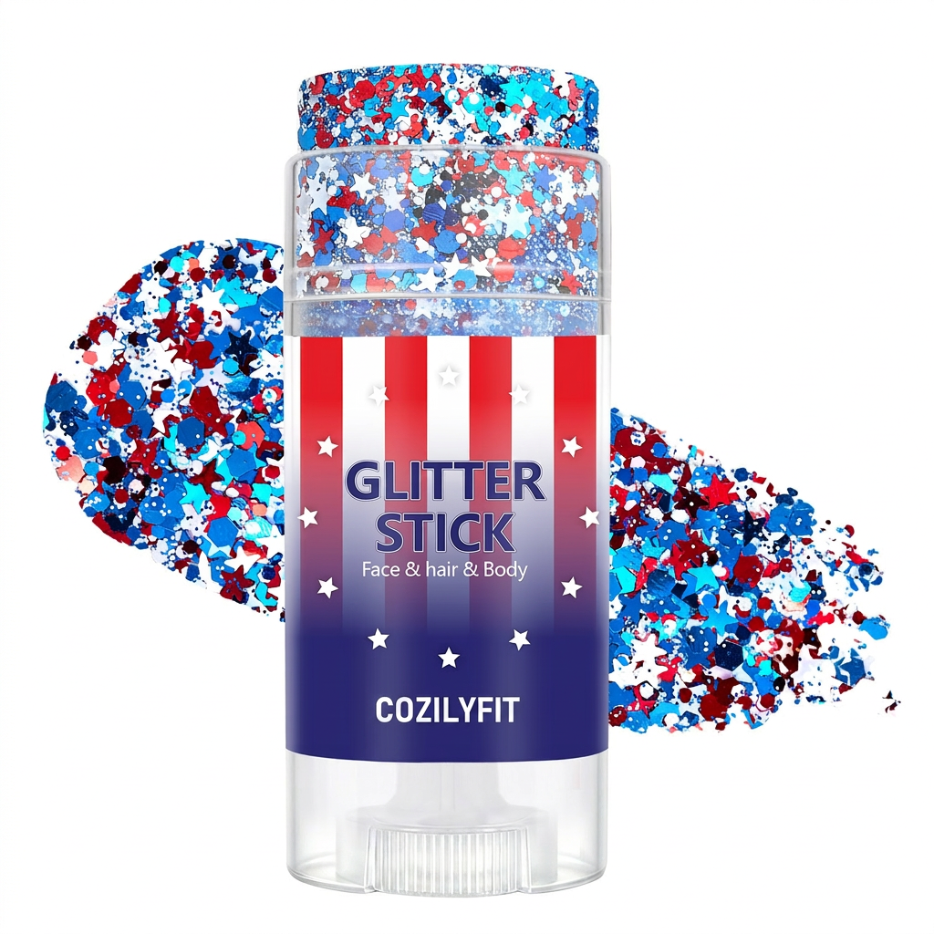 4th of July Glitter Stick – Red, White & Blue Body & Hair Sparkle