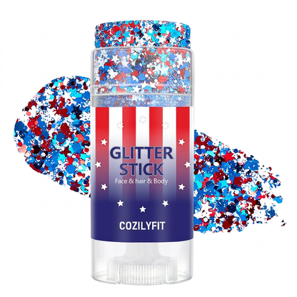 4th of July Glitter Stick – Red, White & Blue Body & Hair Sparkle