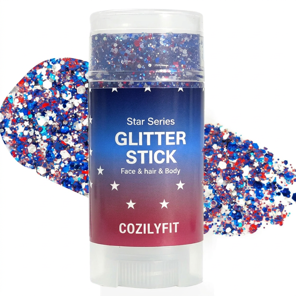 4th of July Glitter Stick – Red, White & Blue Body & Hair Sparkle