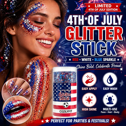 4th of July Glitter Stick – Red, White & Blue Body & Hair Sparkle